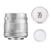 35mm F0.95 APS-C Manual Focus Prime Lens for Fujifilm XF Mount Mirrorless Cameras, Large Aperture Fixed Lens, Fit for XT5, XT4, XT30, XPRO3/1, XT200, XS10, XA7, XE4, XH1(Silver) view 1