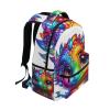 ALAZA Cute Rainbow Baby Dragon Backpack Purse with Multiple Pockets Name Card Personalized Travel Laptop Book Bag, Size M/16.9 inch view 2