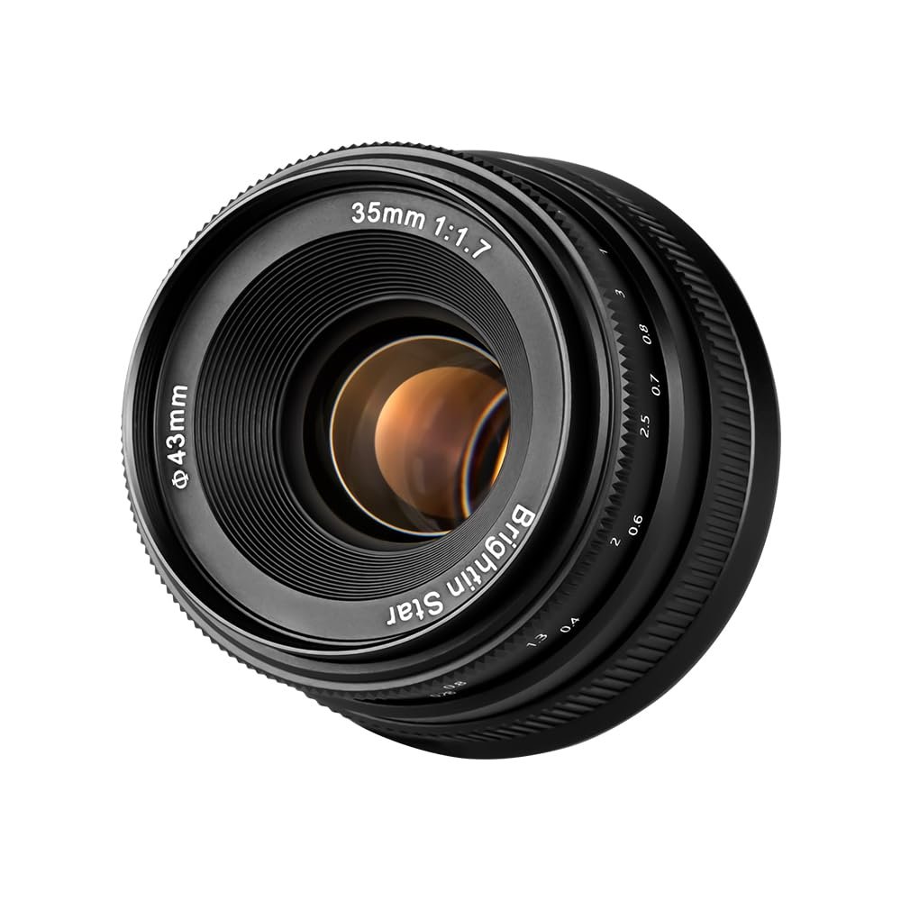 Brightin Star 35mm F1.7 Lens for Nikon Z-Mount Mirrorless Cameras, APS-C Manual Focus Large Aperture Prime Humanistic Lens Fit for Z-6II, Z-7II, Z5, Z50, Z9, Z50, Z-FC, Z30(Black)