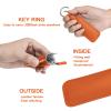 CaSZLUTION Microfiber Leather USB Flash Drive Case - Anti Lost USB Flash Drive Holder Protective Cover with Keychain, Small Portable Storage Carrying Case for USB Flash Drives (1PC, Orange) view 4