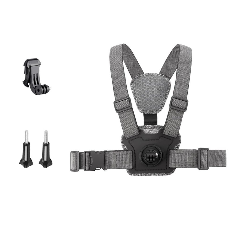 NovelGoal Cell Phone Camera Chest Strap Cycling Front and Rear Photographing for Hero 12 11 10 9 8 7 6 Action Camera Accessories Holder Vlog for Mountain Climbing (Combo D)