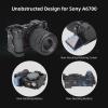 Nitze a6700 Camera Cage for Sony A6700 / Alpha 6700 with Built-in Cold Shoe, NATO Rail and Arca Quick Release Plate - T-S12A view 3