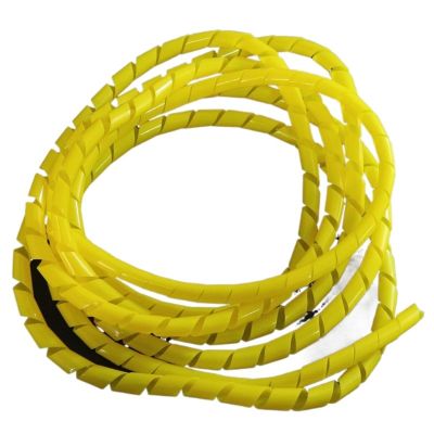 Spiral Wrap 5 Meter Winding Pipe 4mm to 25mm Spiral PE Cable Organizer Sleeve Wire Wrapping Bands Sheath Tube Harness Hose Tubing Cover (Color : Yellow Color, Size : 6mm Inside Diameter)