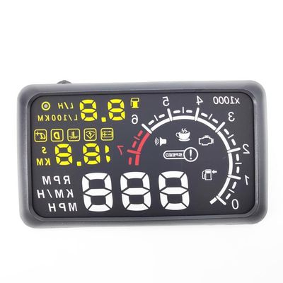 Car SUV LCD 5.5" Hud Head up Display Engine Over Speed Warning Obd2 Speedometers