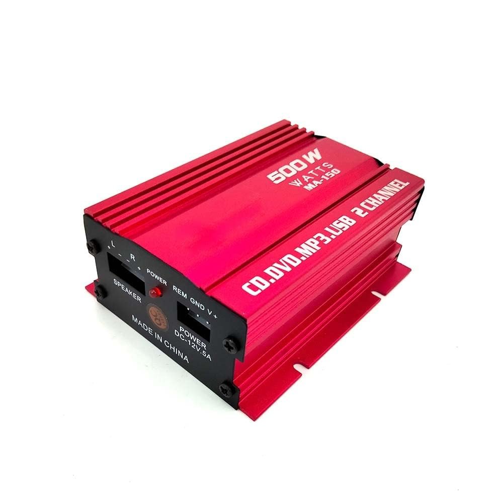 500w Mini 2channel Audio Amplifier 78 Db for Car Motorcycle Mp3 Mp4 Home Speaker