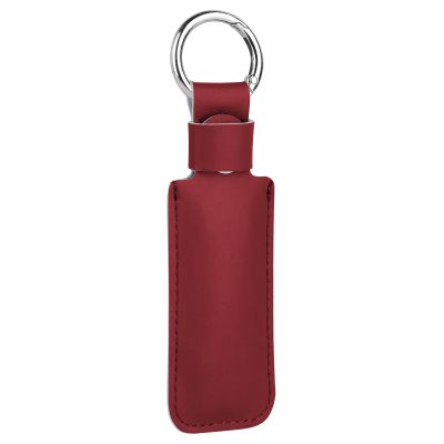 CaSZLUTION Microfiber Leather USB Flash Drive Case - Anti-Loss USB Flash Drive Keychain Holder, Portable Protective Storage Cover (1PC, Dark Red)