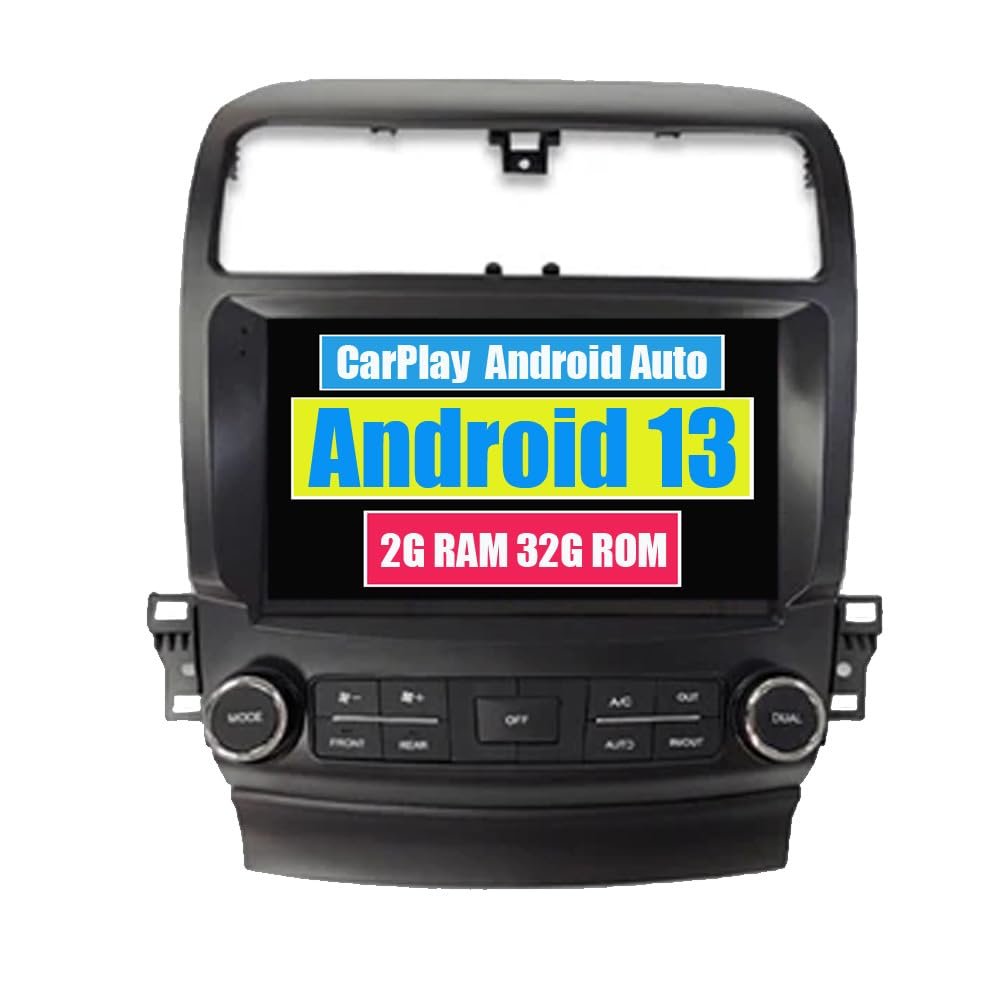 RoverOne Car Radio GPS for Honda Inspire 4 2003-2007 for Acura TSX 2003-2008 with CarPlay Android Auto Multimedia Player Navigation Stereo Bluetooth WiFi, RO-T3753