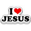 3 PCs I Love Jesus Heart Christian Vinyl Sticker 2 Inches view 1