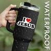 3 PCs I Love Jesus Heart Christian Vinyl Sticker 2 Inches view 3