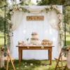 10ft x 8ft White Backdrop Curtains White Drape for Photography Photo Booth Backdrop Wedding Thick Solid Fabric Cloth 2 Panels 5ft x 8ft view 3