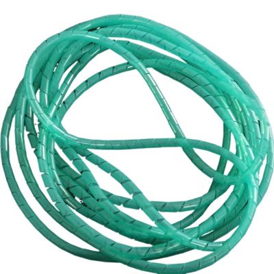 Spiral Wrap 5 Meter Winding Pipe 4mm to 25mm Spiral PE Cable Organizer Sleeve Wire Wrapping Bands Sheath Tube Harness Hose Tubing Cover (Color : Green Color, Size : 15mm Inside Diameter)