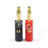 20pcs/10pairs Audio Speaker Screw Banana Gold Plate Plug Connector 4mm Black Red Nickel/Gold (Color : 5Red 5Black Gold) view 4