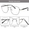 LAMBBAA Blue Light Blocking Reading Glasses Women Men Small Face Computer Fashionable Lightweight Retro Metal FrameBlack+0.00Magnification view 2