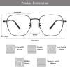 LAMBBAA Blue Light Blocking Reading Glasses Women Men Small Face Computer Fashionable Lightweight Retro Metal FrameGold+1.25Magnification view 3