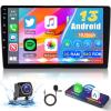 8Core 2+64GAndroid 13.0 Wireless Apple Carplay & Android Auto 2Din Car Stereo,10.1 1280*720 IPS Touchscreen Double Din Car Radio Receiver with Bluetooth/GPS/Mirror Link/SWC/WiFi+AHD Backup Camera view 1