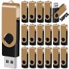 EASTBULL 16GB USB Flash Drive Bulk Thumb Drives 50 Pack with Lanyards USB 2.0 Jump Drive 16 GB Memory Sticks Zip Drive Pen Drive for Storage and Backup Gold 50PCS 16GB view 1