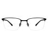 LAMBBAA Accessories for Women Men Classic Anti Blue Ray Computer Eyeglasses Fashion Metal Half Frame Clear Lens EyewearBlack+1.75Magnification view 1