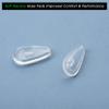 Acefrog 4 Pairs Teardrop Air Bag Cushion Silicone Nose Pads for Oakley Socket 5.5 OX3218, Socket 5.0 OX3217, Socket Ti, Contrail OO4147 Eyeglass, Push-in Nose Piece Replacement, Anti-Slip, Clear view 2