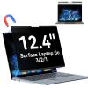 Magnetic Privacy Screen for 12.4 inch Microsoft Surface Laptop Go 3/2/1, Removable Anti Glare Blue Light Laptop Privacy Filter, Anti Spy Black Protector Security Private view 1