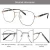 LAMBBAA Blue Light Blocking Reading Glasses Women Men Small Face Computer Fashionable Lightweight Retro Metal FrameGray+1.75Magnification view 2