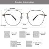 LAMBBAA Blue Light Blocking Reading Glasses Women Men Small Face Computer Fashionable Lightweight Retro Metal FrameGray+1.75Magnification view 3