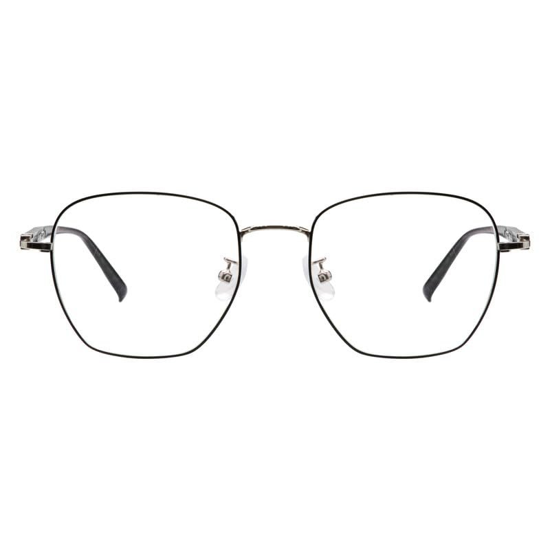 LAMBBAA Blue Light Blocking Reading Glasses Women Men Small Face Computer Fashionable Lightweight Retro Metal FrameBlack+1.25Magnification