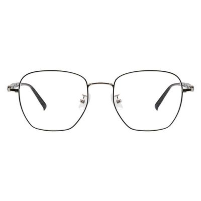 LAMBBAA Blue Light Blocking Reading Glasses Women Men Small Face Computer Fashionable Lightweight Retro Metal FrameBlack+4.50Magnification