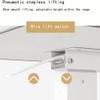 ELEFOCUS Height Adjustable Mobile Laptop Stand Desk Rolling Cart Standing Pneumatic Sit Converter Portable Desks Overbed Table (Color:White) view 2