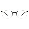 LAMBBAA Accessories for Women Men Classic Anti Blue Ray Computer Eyeglasses Fashion Metal Half Frame Clear Lens EyewearBlack+0.25Magnification view 1