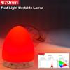 Red Light Night Light Lamp for Sleep, Red Nightlight Desk Lamp with 670nm Wavelength Multi-Color and Brightness Options Remote Control USB Charging Elegant Design view 2