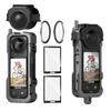 debous Insta 360 X4 Aluminum Metal Frame Cage Bag Case Lens Guards with Silicone Lens Cap Screen Protector for Insta360 X4 X 4 Camera Accessories Kit Multi-use Mount Clamp Adapter