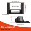 AUTOVIC Radio Bezel Reversed HVAC Controls with Radio Bracket for 3rd Gen Camaro 1982-1992, 3D Printed Double Din Radio Dash Kit Black view 3
