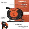 WILAWELS Extension Cord Storage Reel and 30 Ft Retractable Extension Cord Reel Bundle, 16/3 Gauge SJTW Power Cord G95CR06-R30CR06 view 3