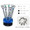 Screwdriver Set Premium Stainless Steel Tool Set Knurled Grip, 9 Configurations, 360Rotating Cap view 2