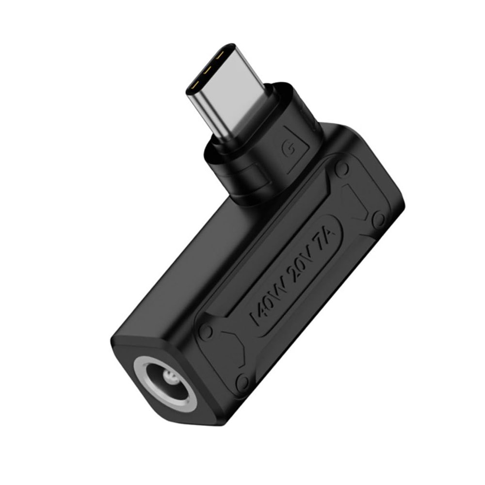 chenyang USB C Male to DC 5.5x2.1mm Female PD 140W 5V/9V/20V 90 Degree Angled Charge Converter Adapter with PD Emulator