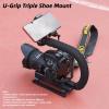 Super Grip Video Stabilizing Handle with Hot Shoe Mount for DSLR Camera Camcorder, Portable U Grip Handheld Stabilizer view 2