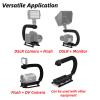 Super Grip Video Stabilizing Handle with Hot Shoe Mount for DSLR Camera Camcorder, Portable U Grip Handheld Stabilizer view 3
