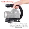 Super Grip Video Stabilizing Handle with Hot Shoe Mount for DSLR Camera Camcorder, Portable U Grip Handheld Stabilizer view 4