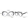 Melrose Fashion ladies blue blocking reading glasses, irregular colorful anti-fatigue/glare female computer games presbyopia (ZHENZHU Rainbow, 0, x) view 2