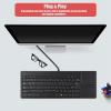 EIMSOAH Wired USB Touchpad Keyboard, 86 Key, Ultra Thin, Built-in Touchpad Hub Port, Ergonomic, Black, for Desktop Laptop PC Tablet view 2
