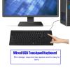 EIMSOAH Wired USB Touchpad Keyboard, 86 Key, Ultra Thin, Built-in Touchpad Hub Port, Ergonomic, Black, for Desktop Laptop PC Tablet view 3