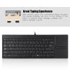 EIMSOAH Wired USB Touchpad Keyboard, 86 Key, Ultra Thin, Built-in Touchpad Hub Port, Ergonomic, Black, for Desktop Laptop PC Tablet view 4