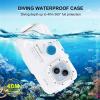 40m/130ft Depth Waterproof Diving Case Underwater Housing Cover Compatible with iPhone 15, 15 Pro, 14, 14 Pro, 13, 13 Pro, 12, 12 Pro Cellphone view 2
