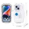 40m/130ft Depth Waterproof Diving Case Underwater Housing Cover Compatible with iPhone 15, 15 Pro, 14, 14 Pro, 13, 13 Pro, 12, 12 Pro Cellphone view 3