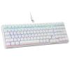 E-Yooso Creamy Mechanical Keyboard Wired, Hot Swappable, Pre-lubed Linear Switches, Gasket Structure with Sound Dampening Foam, RGB Backlit, 99 Keys Custom Gaming Keyboard for PC/Mac,White view 1