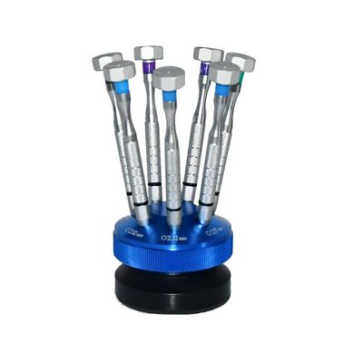 Screwdriver Set Premium Stainless Steel Tool Set Knurled Grip, 7 Configurations, 360Rotating Cap