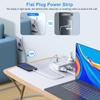 Surge Protector Power Strip, 15 Ft Cord Ultra Thin Flat Extension Cord with 6 Outlets 4 USB Ports(2 USB C), 1050J Flat Plug Power Strip for College Dorm Room Essentials view 4