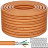 Cat 7 Outdoor Ethernet Cable Bulk 250ft (20 RJ45), Cat7 Triple Shielded Ethernet Cable, SFTP, 10Gbps 600MHz, Waterproof, Direct Burial, In-Ground, UV Resistant, Network, LAN, Internet, Cat 7-250 Feet view 1