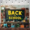 ChloropLastid Welcome Back to School Decoration Banner Backdrop Back to School Backdrop First Day of School Preschool Photography Background Kids Party Decoration Props 9X6FT view 3