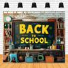 ChloropLastid Welcome Back to School Decoration Banner Backdrop Back to School Backdrop First Day of School Preschool Photography Background Kids Party Decoration Props 9X6FT view 4